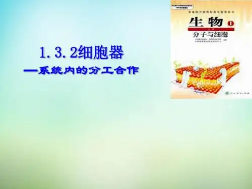 【人教版】高中生物必修一：3.2《细胞器系统内的分工合作》ppt课件