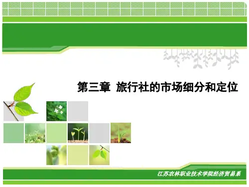 第三章旅行社的市场细分与定位