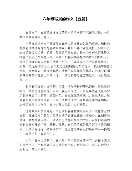 六年级写景的作文【五篇】