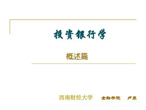 11_投资银行学——1