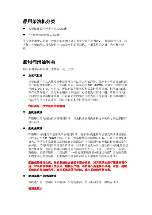 船用润滑油简析