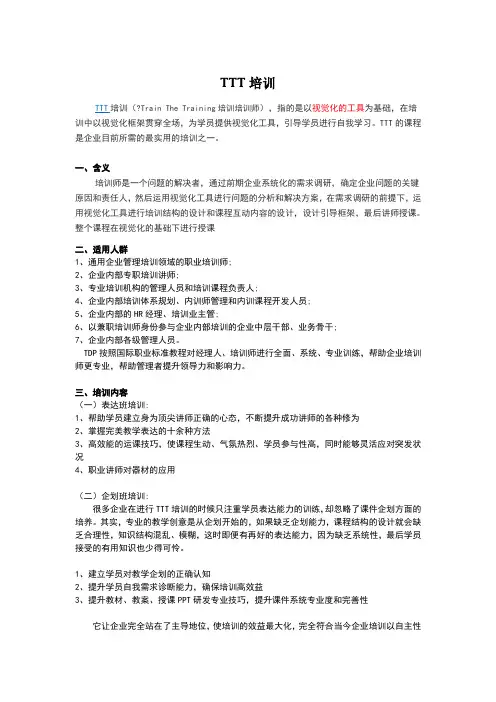 TTT培训的基本概念