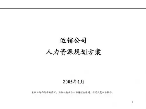 运销公司人力资源规划方案
