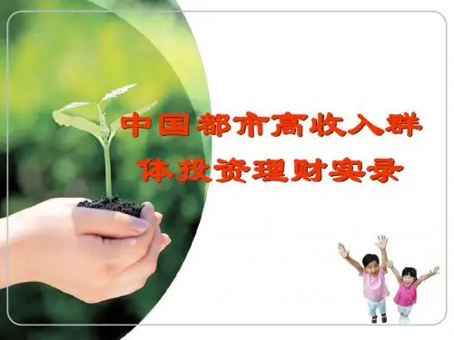 中国都市高收入群体投资理财实录