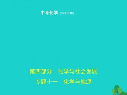 2019年中考化学复习专题十一化学与能源试卷部分课件(3)