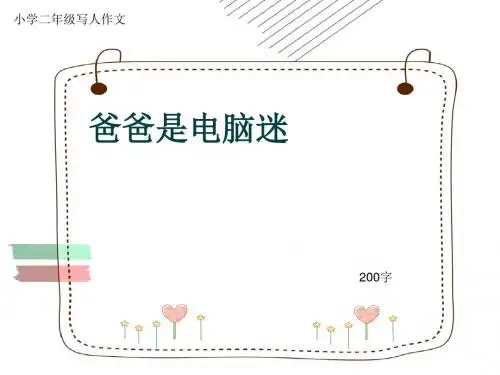小学二年级写人作文《爸爸是电脑迷》200字