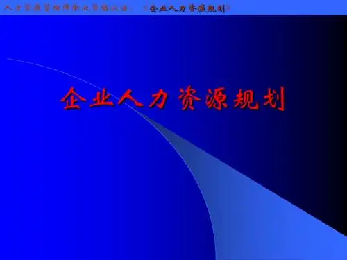 企业人力资源规划1