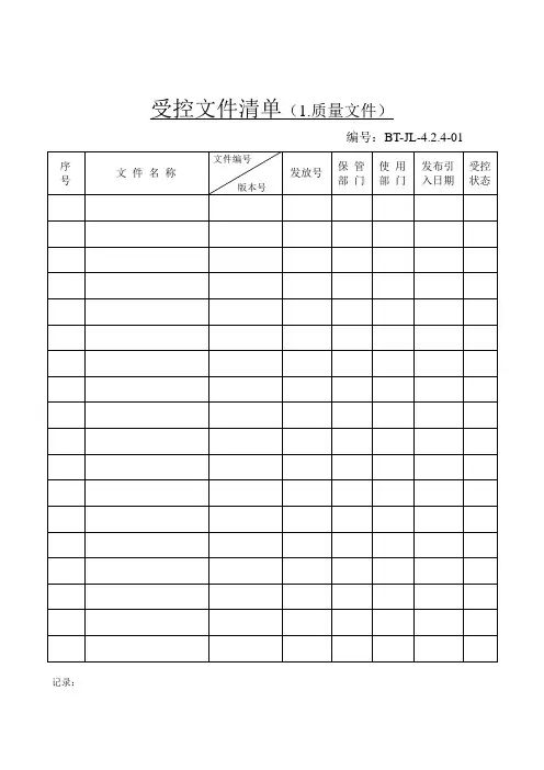 医疗器械-生产记录