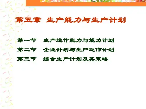 生产运作能力与生产计划.pptx