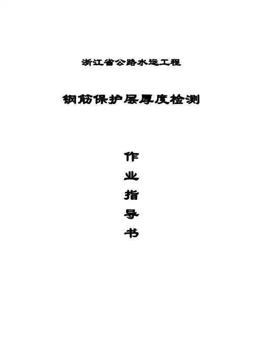 钢筋保护层厚度检测作业指导书