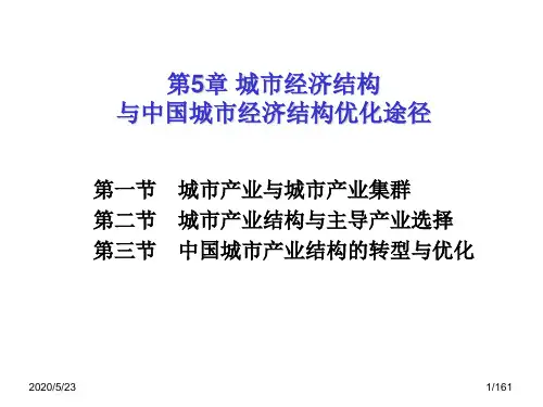 第5章 城市经济结构与中国城市经济结构优化途径