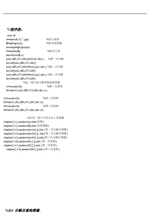 matlab图像分解与重构