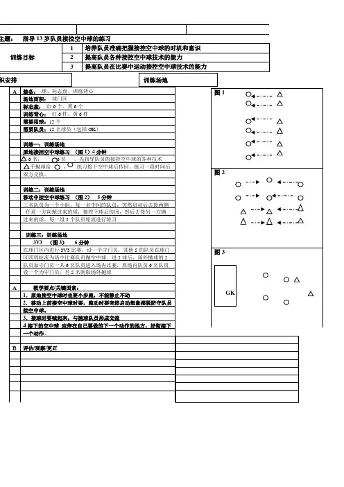 【精品】足球训练教案