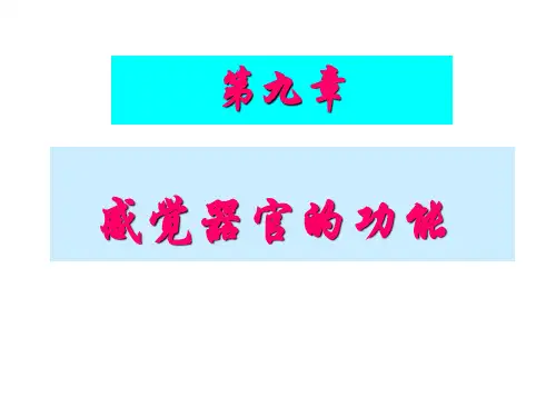 生理学:感觉器官的功能