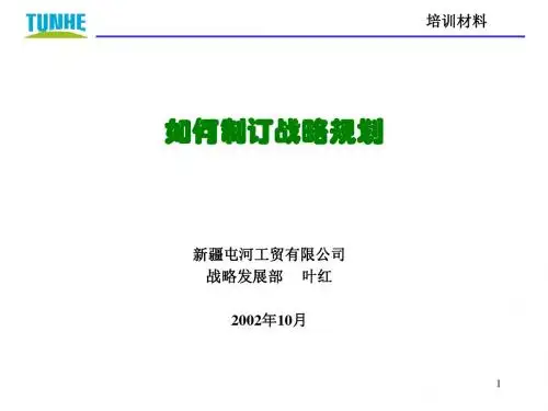 战略规划讲义讲解