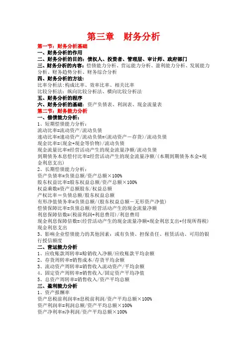 财务管理学复习要点