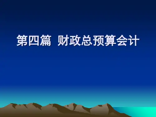 财政总预算会计概述ppt44