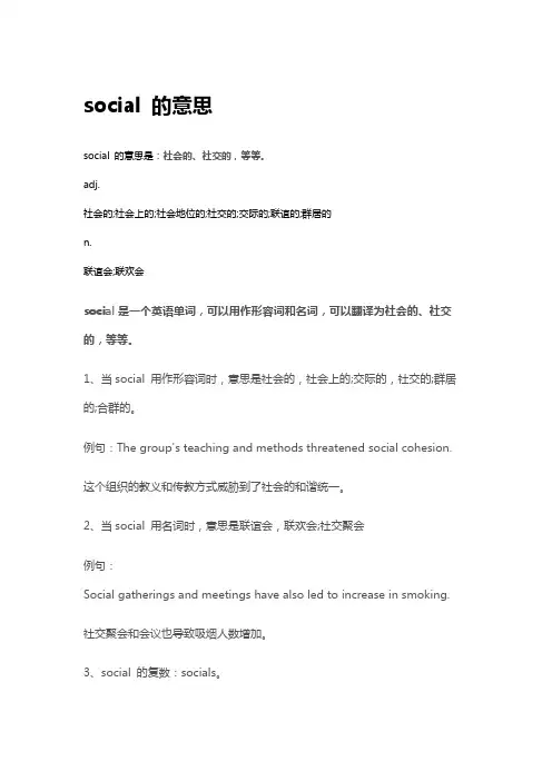social 翻译