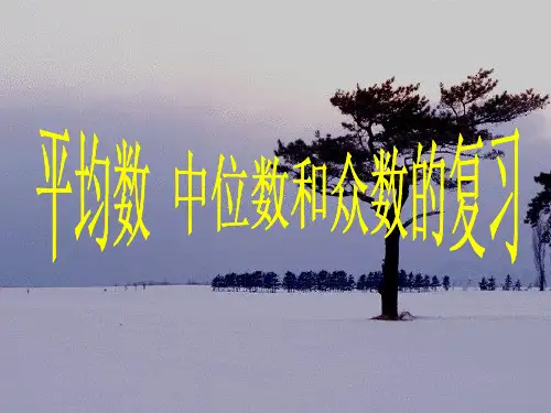 平均数中位数和众数复习课