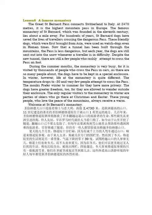 新概念英语第三册第八课