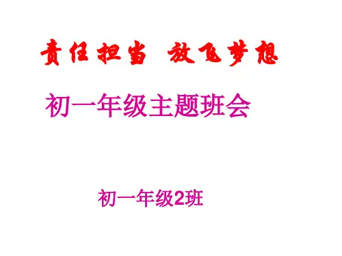 中学班主任主题班会精品课件：责任担当,放飞梦想(共33张PPT)