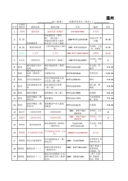 2013年秋季教材预定表(总)