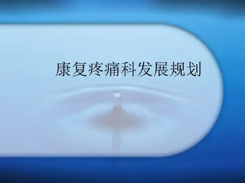 康复疼痛科发展规划