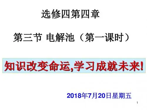 人教版高中化学选修四4.3《电解池》(共49张PPT)