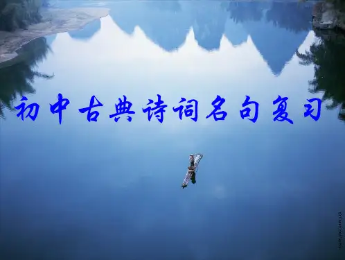 中考古诗词名句复习公开课
