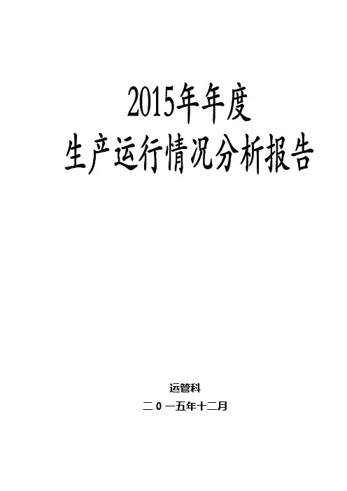 生产运行分析报告