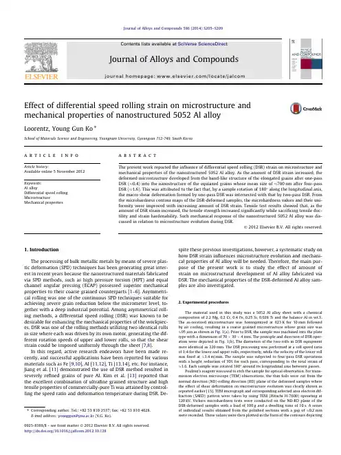 Effect of differential speed rolling strain on microstructure and mechanical properties