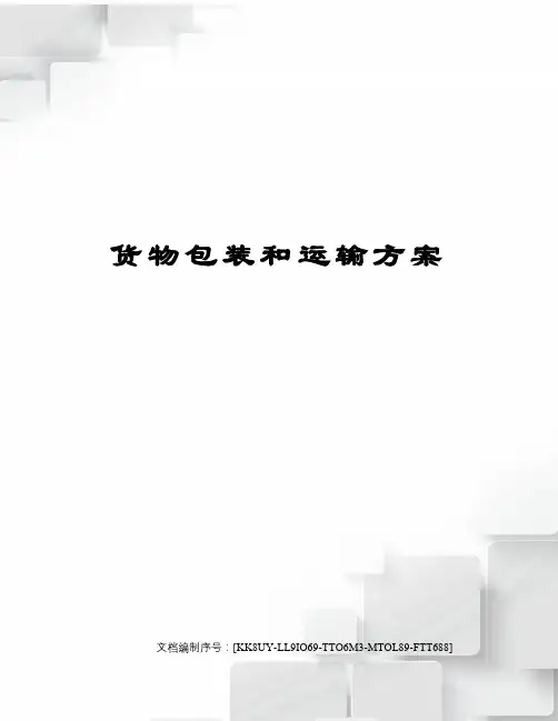 货物包装和运输方案