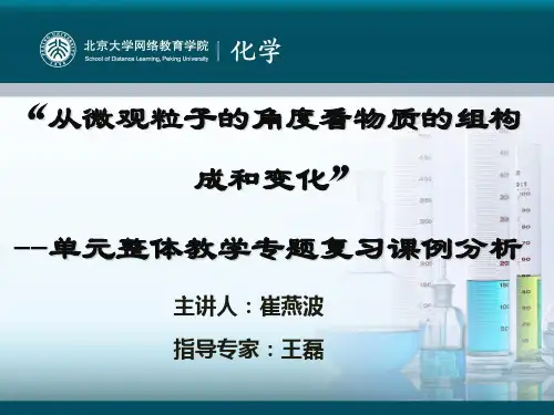 单元整体教学设计--从微观粒子的角度看物质的组成和变化崔燕波总111