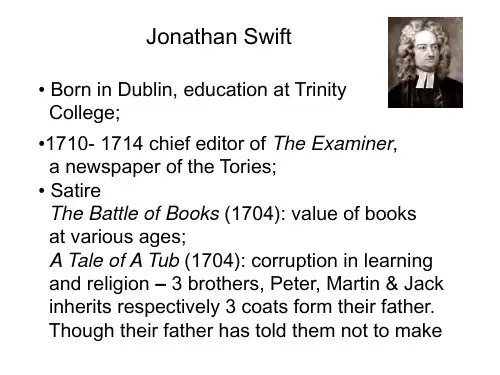 第六讲 Jonathan Swift