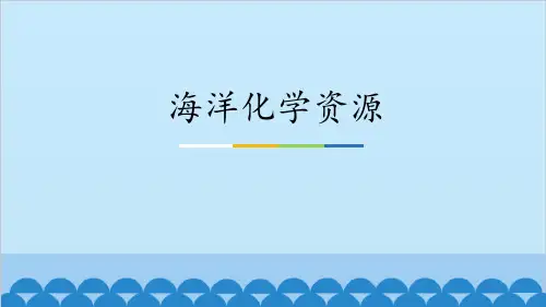 鲁教版九年级化学下册 海洋化学资源 海水中的化学课件教学
