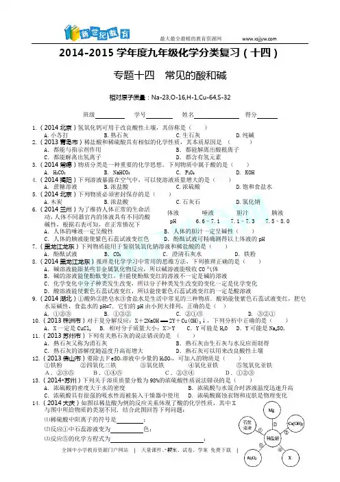 鄂尔多斯达拉特旗2016年中考化学专题训练(含解析)(打包30套)