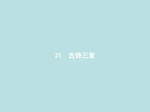 四年级下册语文作业课件-21 古诗三首 人教部编版(共13张PPT)