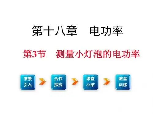 2016春《学练优》九年级物理下册配套课件第十八章 电功率 第3节 测量小灯泡的电功率.ppt
