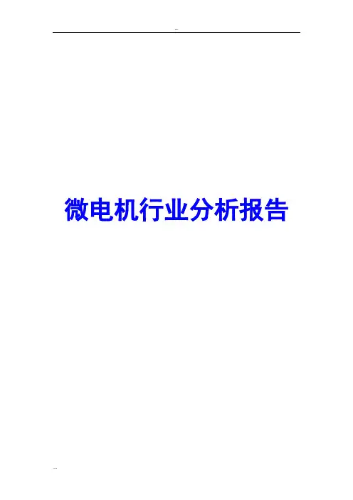 微电机行业分析报告