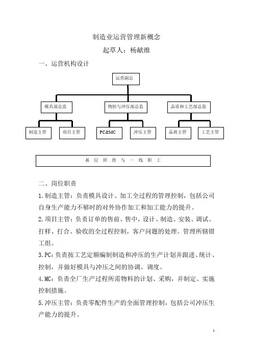 制造业运营管理新概念