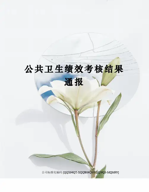 公共卫生绩效考核结果通报