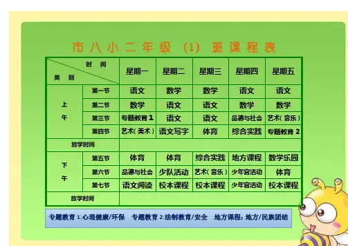 (完整word版)小学课程表电子模板(1)