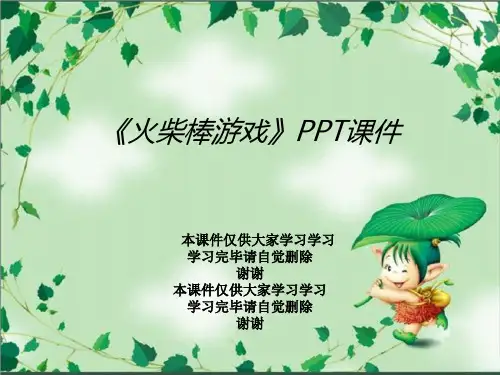 《火柴棒游戏》PPT课件