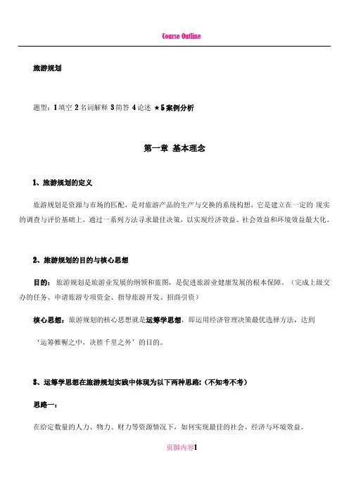 《旅游规划与开发》