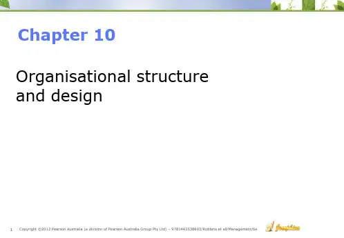 Organisational structure and design
