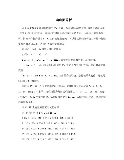 响应面分析