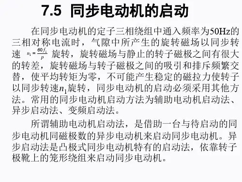 同步电动机的启动解读