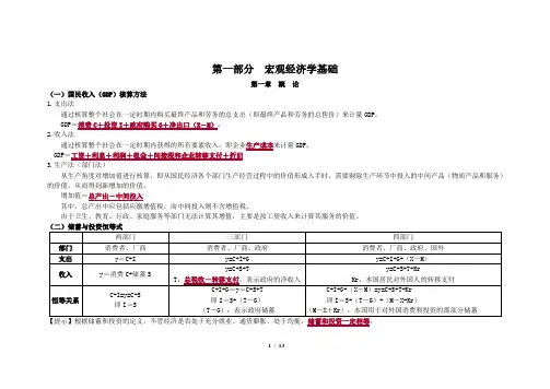 第一部分 宏观经济学基础(2019版)