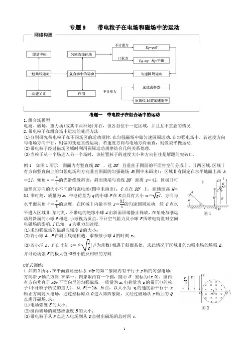 2019年高考物理复习专题9带电粒子在电场和磁场中的运动