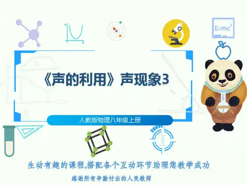 人教版物理八年级上册《声的利用》声现象3